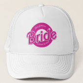 Roze Glitter Bruid Trucker Pet (Voorkant)