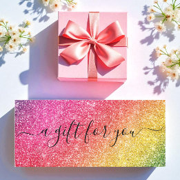 Roze Glitter Business Cadeaubon