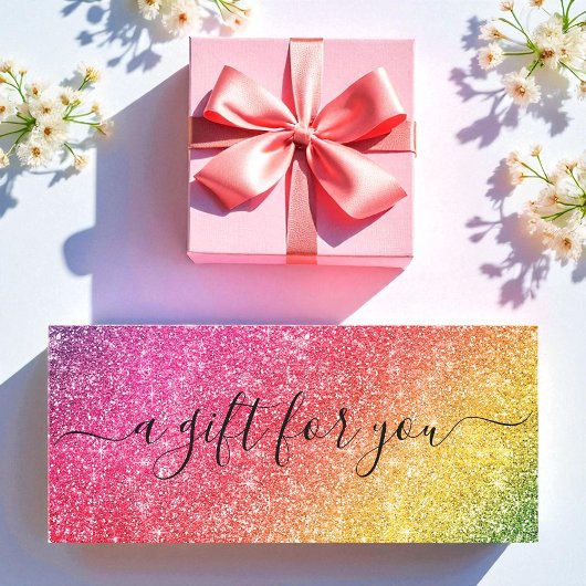 Roze Glitter Business Cadeaubon