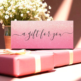 Roze Glitter Business Cadeaubon