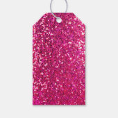 Roze glitter cadeaulabel (Voorkant)