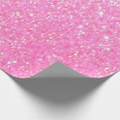  roze glitter cadeaupapier (Hoek)