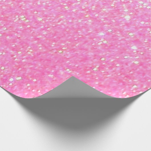  roze glitter cadeaupapier (Hoek)