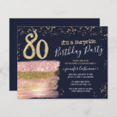 Roze glitter Cake Surprise Birthday Paper (Voorkant / Achterkant)