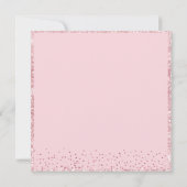 Roze Glitter Carriage Fairy Tale Baby shower Kaart (Achterkant)