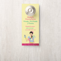 Roze Glitter Cartoon Dienst Huishoudelijke Schoonm