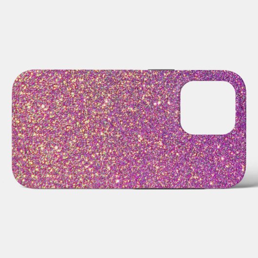 Roze glitter Case-Mate iPhone case (Achterkant (horizontaal))
