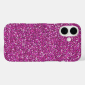 Roze glitter Case-Mate iPhone case (Achterkant (horizontaal))