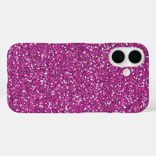 Roze glitter Case-Mate iPhone case (Achterkant (horizontaal))