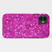 Roze glitter Case-Mate iPhone case (Achterkant (horizontaal))