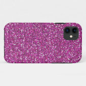 Roze glitter Case-Mate iPhone case (Achterkant (horizontaal))