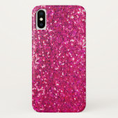 Roze glitter Case-Mate iPhone case (Achterkant)