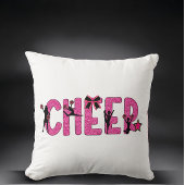 Roze Glitter Cheerleader Cheer Kussen