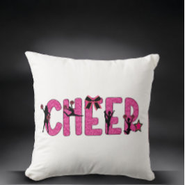 Roze Glitter Cheerleader Cheer Kussen