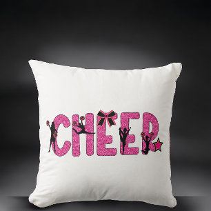 Roze Glitter Cheerleader Cheer Kussen