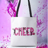 Roze Glitter Cheerleader Cheer Tote Bag