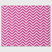 Roze Glitter Chevron Cadeaupapier (Vlak)