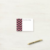 Roze Glitter Chevron Opmerkingen Post-it® Notes (Op bureau)