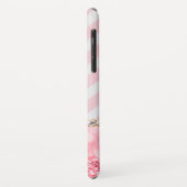 Roze glitter, Chevron Stripe gepersonaliseerd Case-Mate iPhone Case (Achterkant/links)