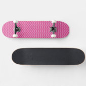 roze glitter chevron zig zag sparkles skateboard (Horizontaal)