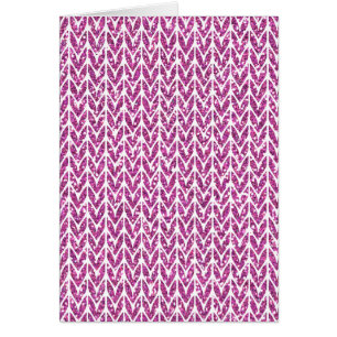 Roze Glitter Chevrons Knit Pattern Print