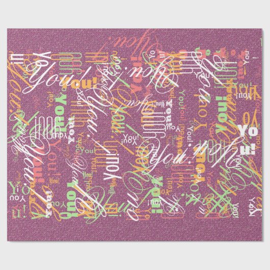 Roze Glitter Chevrons Knit Pattern Print Cadeaupapier (Vlak)