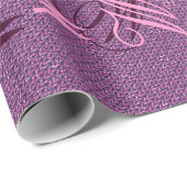 Roze Glitter Chevrons Knit Pattern Print Cadeaupapier (Rol Hoek)