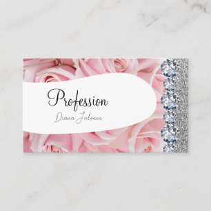 Roze Glitter Chic Goud Kunstenaar Roze Goud Zakeli Visitekaartje