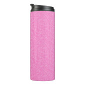 Roze Glitter Chic Pattern Mame Gepersonaliseerd Thermosbeker (Geroteerd rechts)