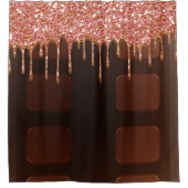 Roze glitter Chocolate Drip Sugar Sweets Girly Douchegordijn (Voorkant)