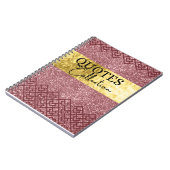 roze glitter citeert collectie notes notitieboek (Linkerzijde)