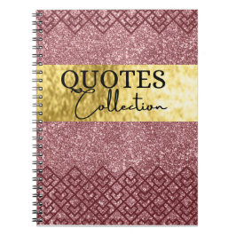 roze glitter citeert collectie notes notitieboek