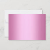 Roze Glitter Cocktail Bachelorette Party RSVP (Achterkant)