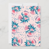 Roze Glitter Confetti Floral Español Quinceañera Kaart (Achterkant)