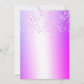 Roze glitter confetti hebrew name Bat Mitzvah Kaart (Achterkant)