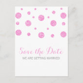 Roze Glitter Confetti sparen het Briefkaart van de (Voorkant)