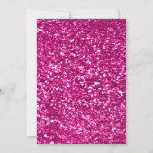 Roze Glitter Cross Heilige Communie of Bevestiging Kaart (Achterkant)