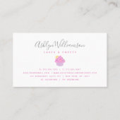 Roze Glitter Cupcake Bakkerij Patisserie Chef op G Visitekaartje (Achterkant)