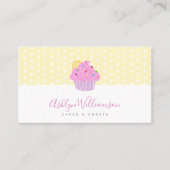 Roze Glitter Cupcake Bakkerij Patisserie Chef op G Visitekaartje (Voorkant)