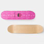 Roze glitter cupcake roze harten persoonlijk skateboard (Horizontaal)