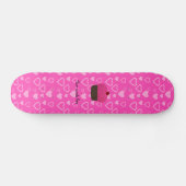 Roze glitter cupcake roze harten persoonlijk skateboard (Horizontaal)