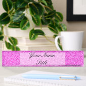 Roze Glitter Custom Desk Name Bord Naambordje