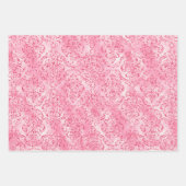  roze glitter Damask Glam Gift Inpakpapier Vel (Voorkant)