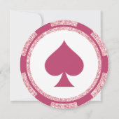Roze Glitter Dames Nacht Poker Chip Kaart (Achterkant)