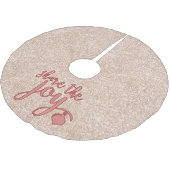 Roze glitter deelt de  Kerstmis van de Joy Quote Kerstboom Rok (Gekanteld)