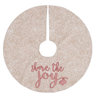 Roze glitter deelt de Kerstmis van de Joy Quote Kerstboom Rok