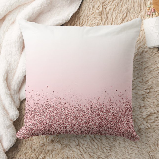 Roze Glitter Design Sierkussen (Deken)