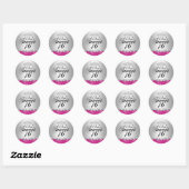 Roze Glitter & Diamanten Tiara Sweet 16 Sticker (Vel)