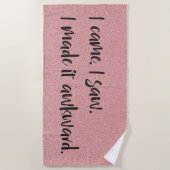 Roze glitter die ik maakte Awkward Beach Towel Strandlaken (Voorkant)