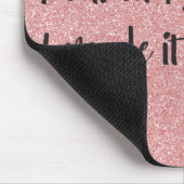 Roze glitter die ik maakte Awkward Mousepad Muismat (Hoek)